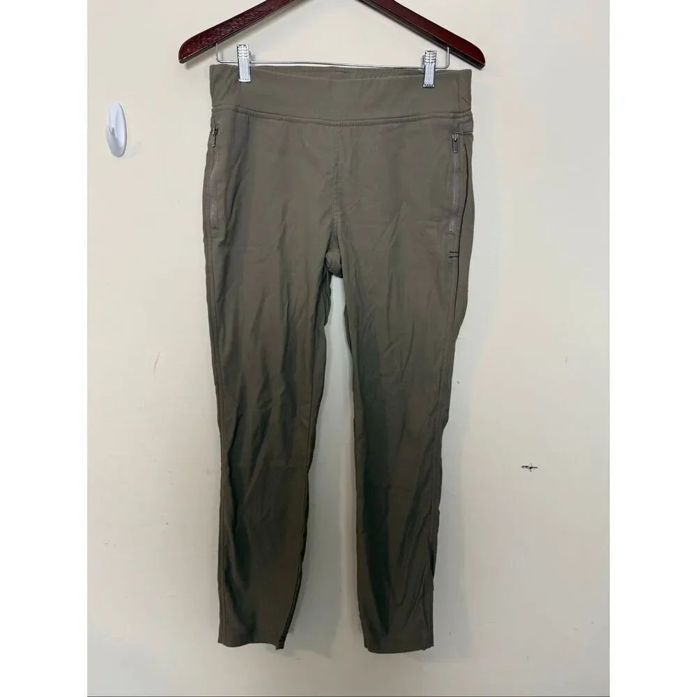 Toad&Co Flextime Moto Crop Pant Olive Women’s 8 Stretch Casual Utility